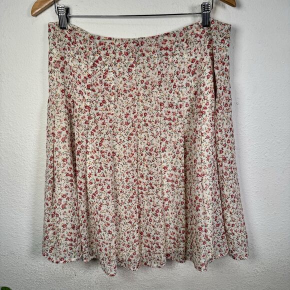 “Romy Y2K Floral Midi Skirt L Soft Polyester Vintage Style” - Picture 5 of 6